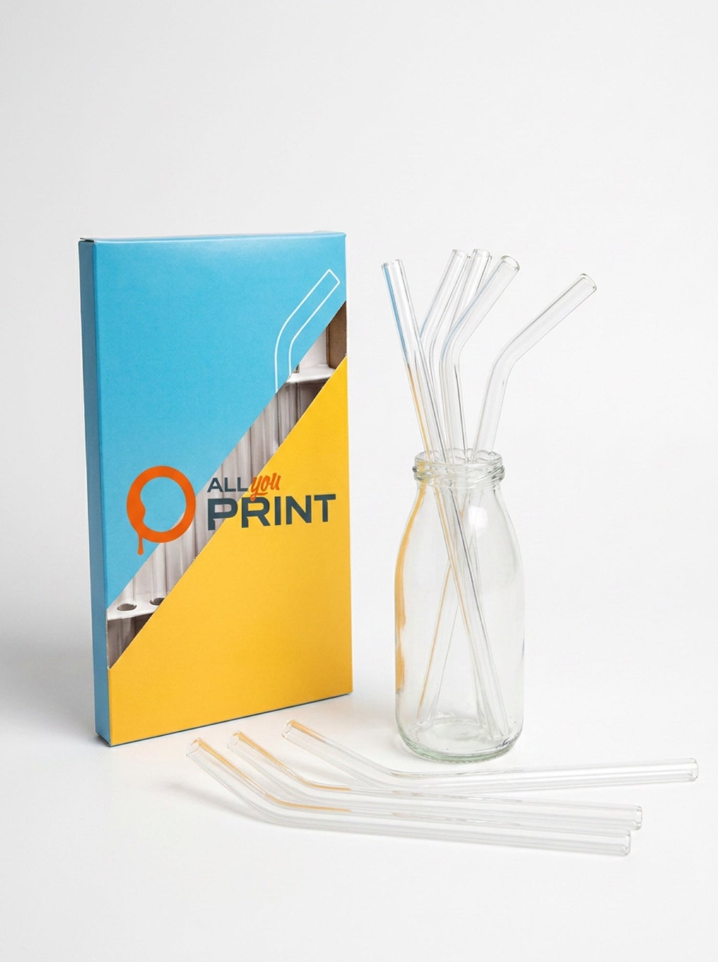 AYP - Muster Glastrinkhalme, gebogen