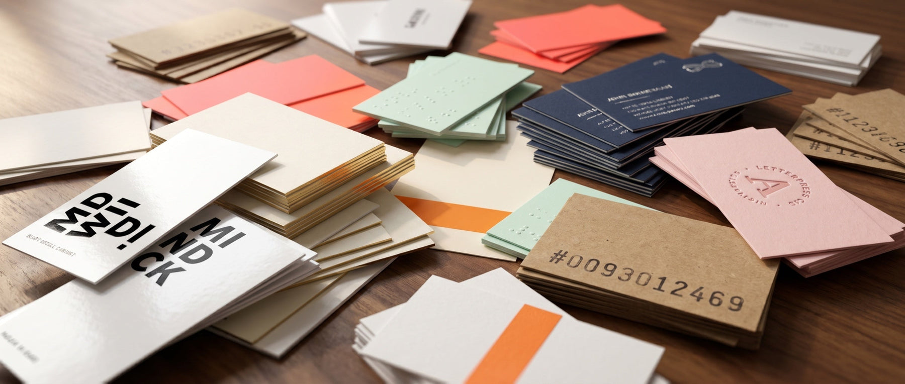 Cartes de visite premium — éventail coloré