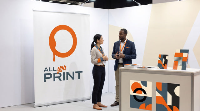 Messestand mit Roll-up Banner von All You Print