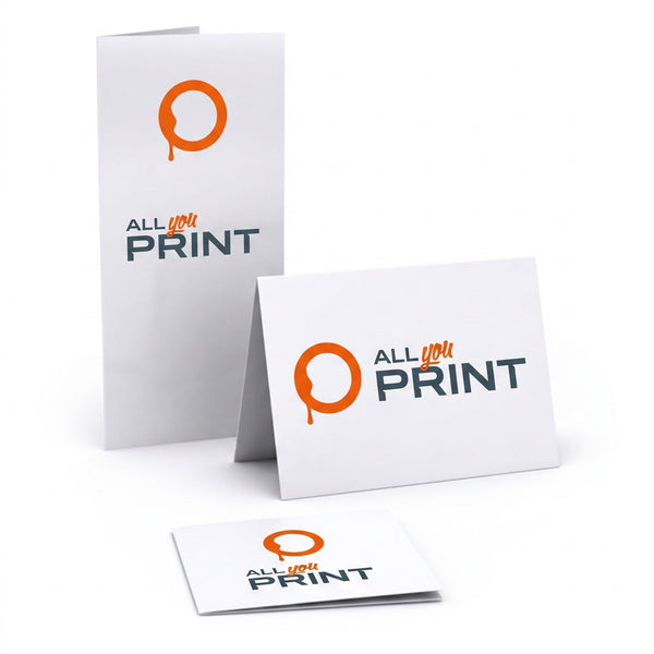 Cartes des mets et des boissons, pli simple