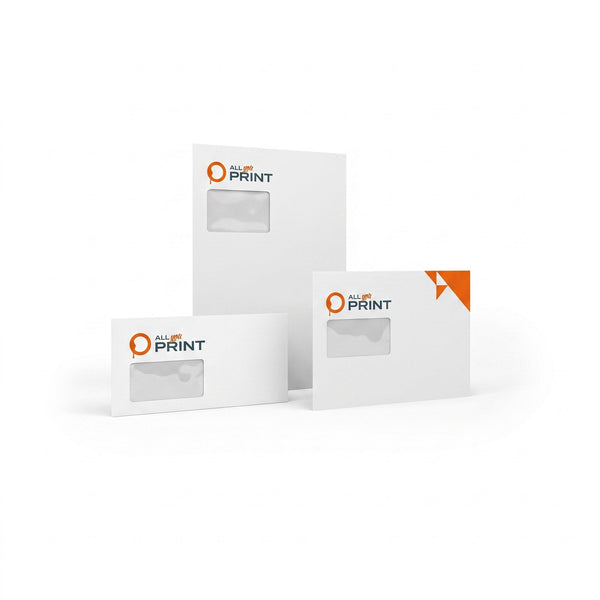 Envelopes with window on the left, self-adhesive