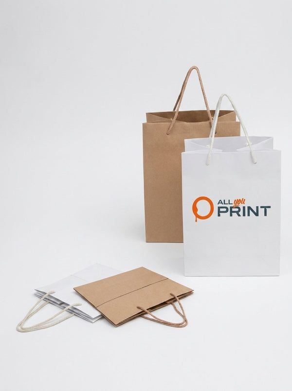 Sample kraft paper bag with wide base
