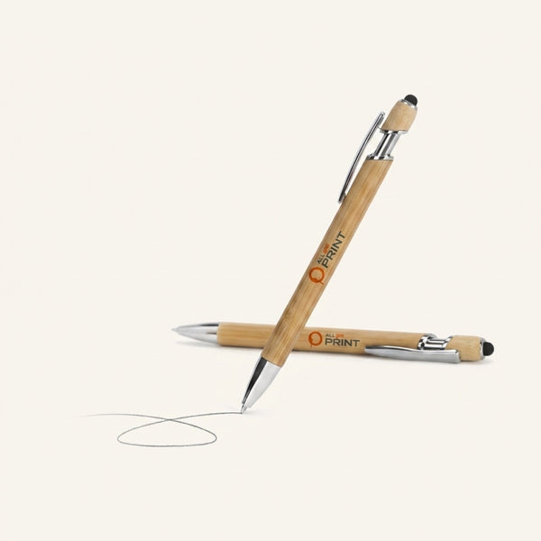 Echantillon stylo bille bambou avec stylet