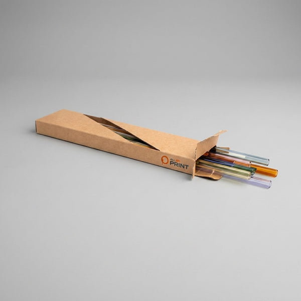 Glass drinking straws, coloured