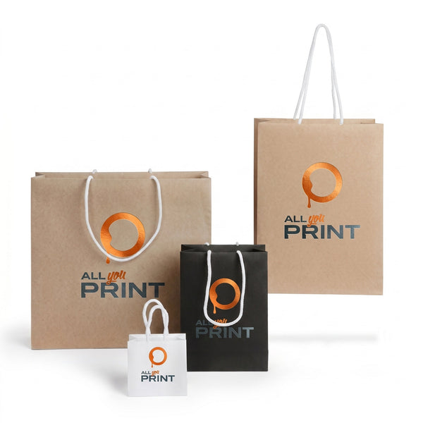 Sacs en papier avec marquage à chaud