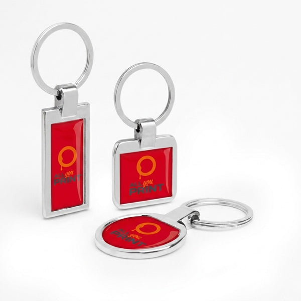Porte-clés métal avec doming