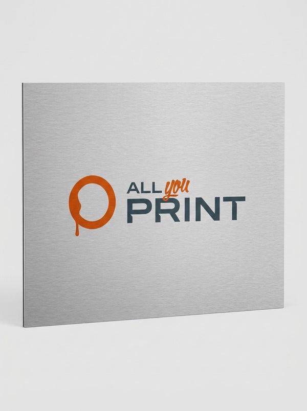Aluminium composite panel brushed silver in custom format