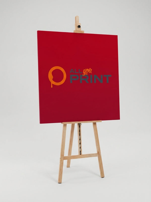 Wooden easel display, system incl. print