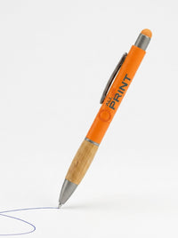 Stylo bille coloré avec manche en bambou