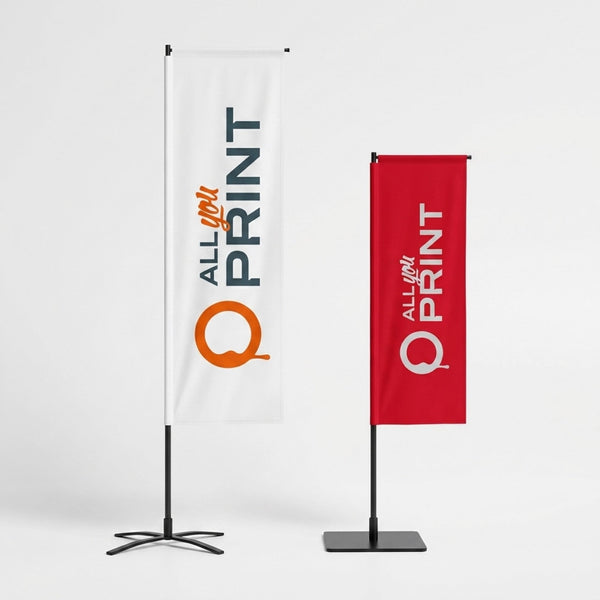 Square-Fahne mit Ausleger, System inkl. Druck