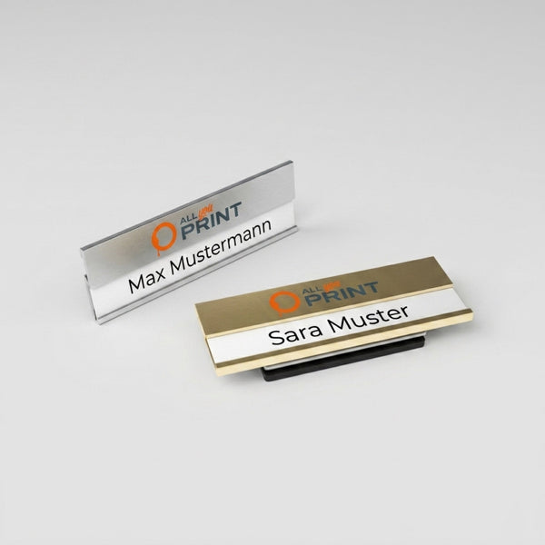 Metal name badges