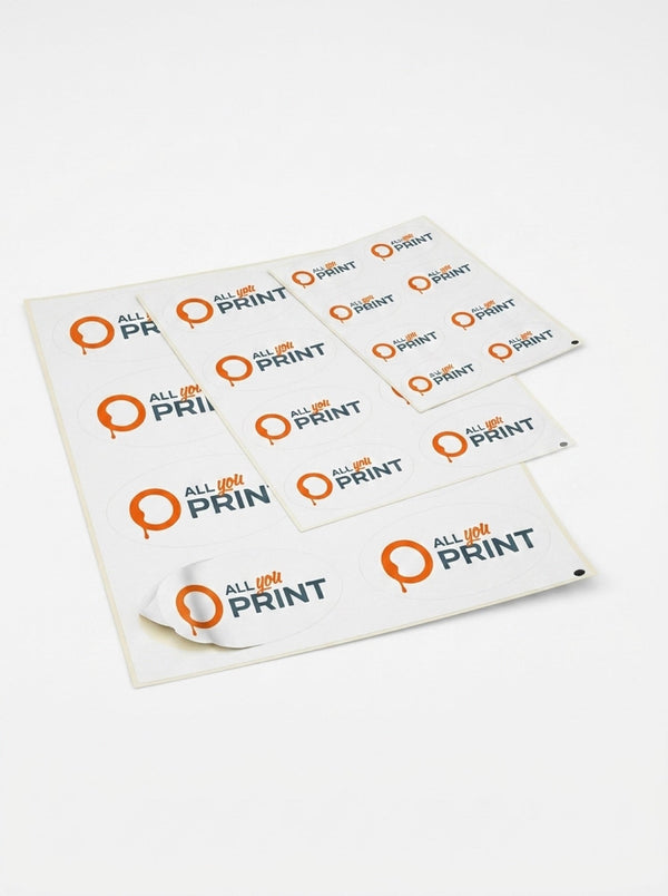 Free-form labels on a sheet