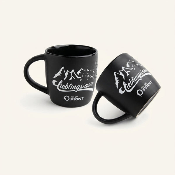Echantillon tasses avec vernis en relief
