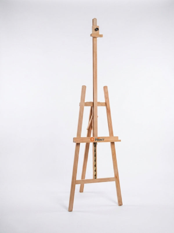 Easel display in wood, system