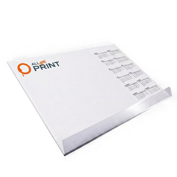 Protective strips for desk pads