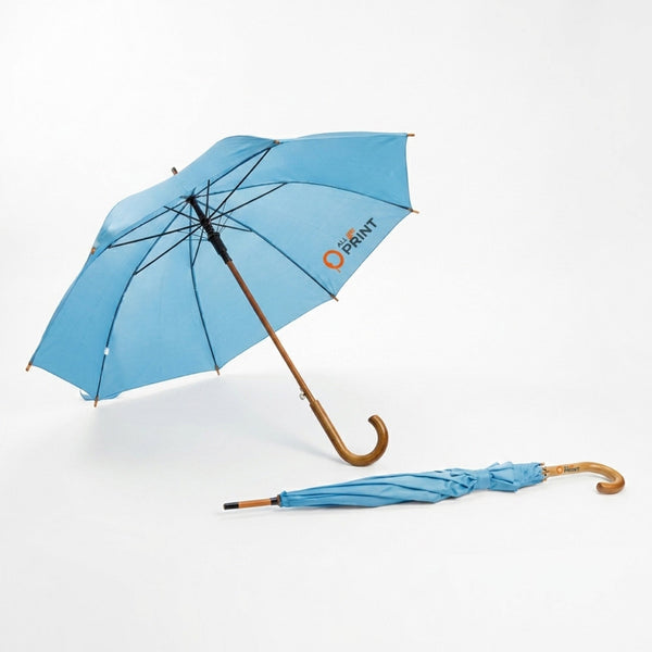 Echantillon parapluie avec poignee en bois