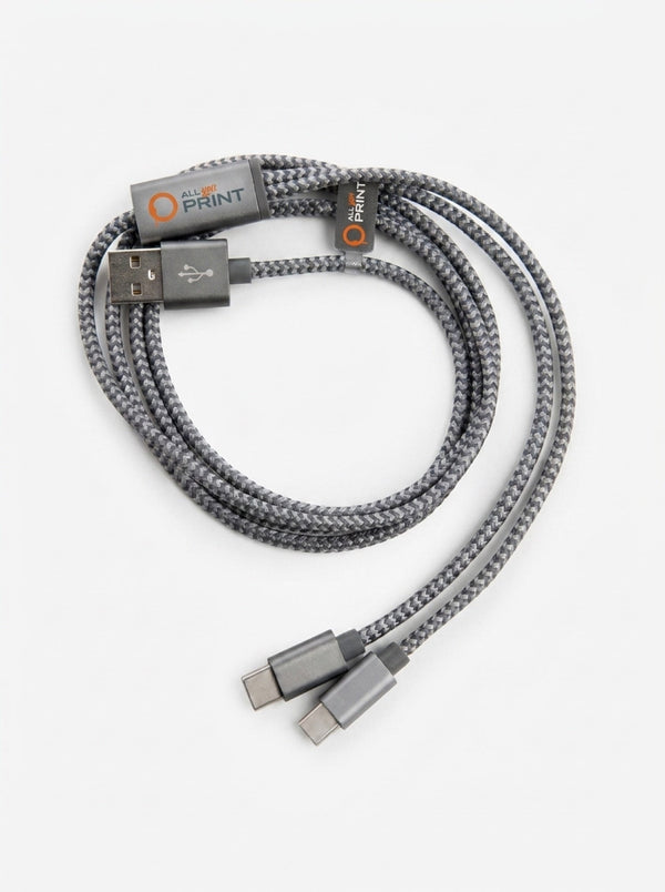 3-in-1-Ladekabel, umwoben