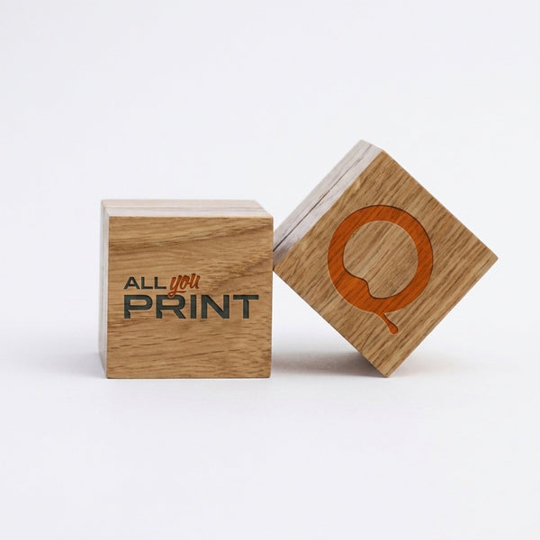 Table stand wooden cube