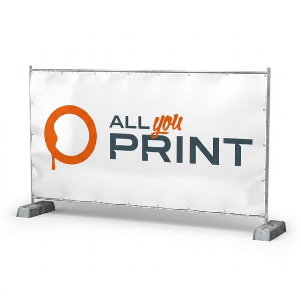 Banners for construction fences