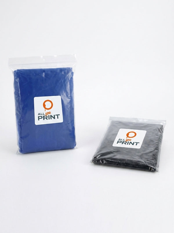Rain ponchos in recycled plastic
