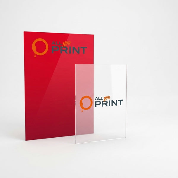 Greeting and invitation cards made of acrylic glass