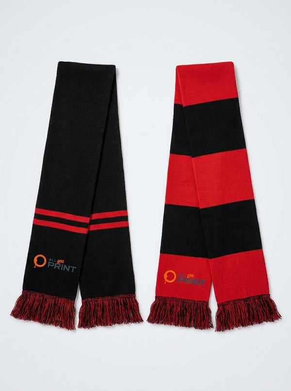 Knitted fan scarves