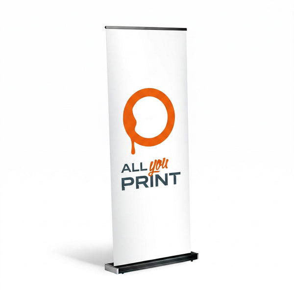 Roll-up Black, System inkl. Druck