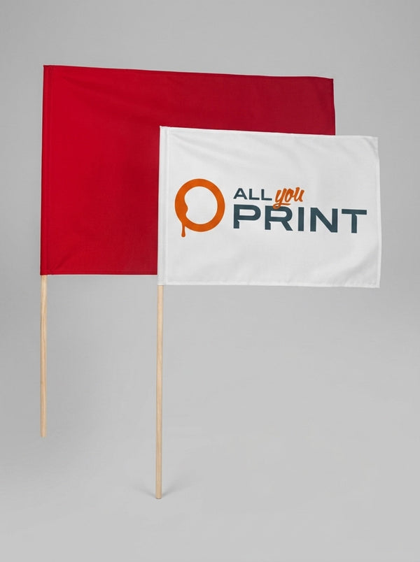 Hand waving flags