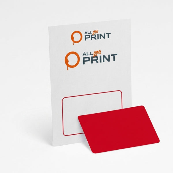 Flyer with glued-on card