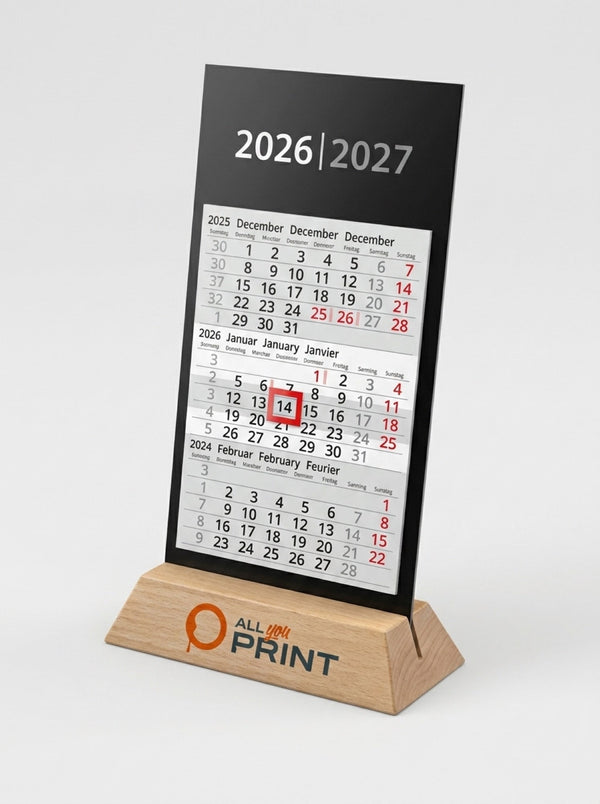 Tischkalender Buchenholz