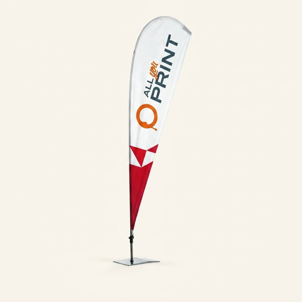 Beachflag Indoor einseitig, System inkl. Druck