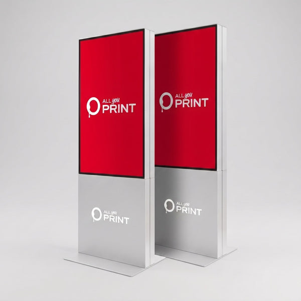 Digital information totems Smart Line, double-sided