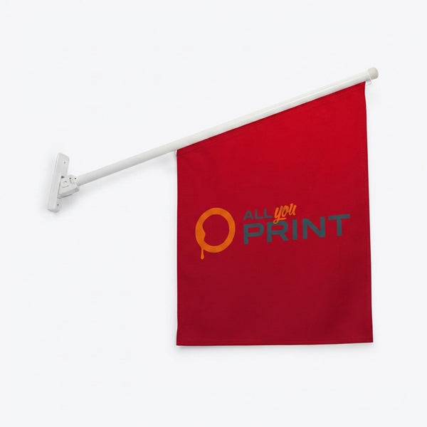 Kiosk flag, system incl. print