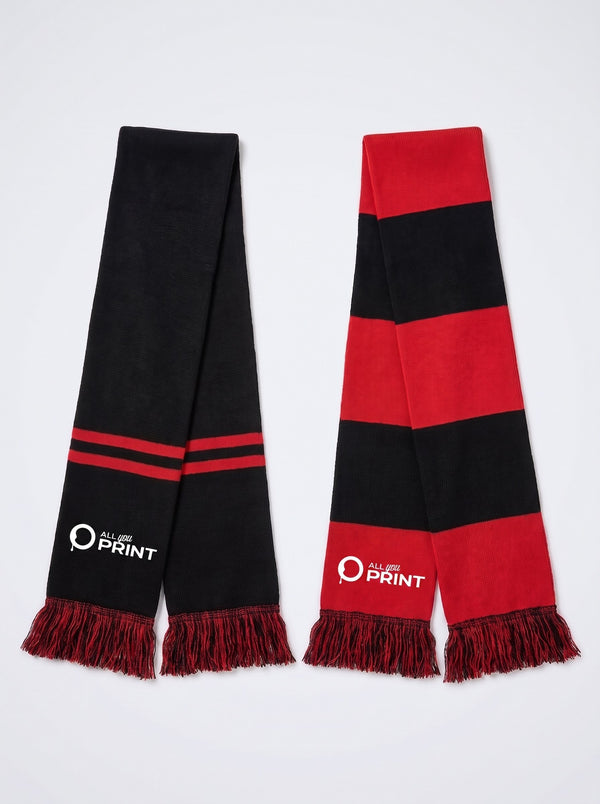 Écharpes de supporter tricotées