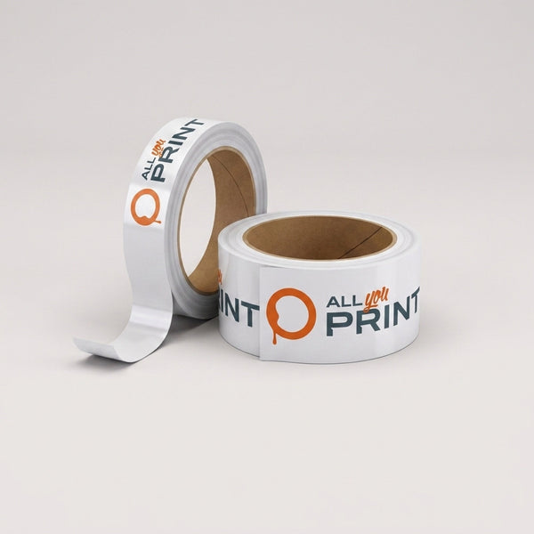 Printed adhesive tapes
