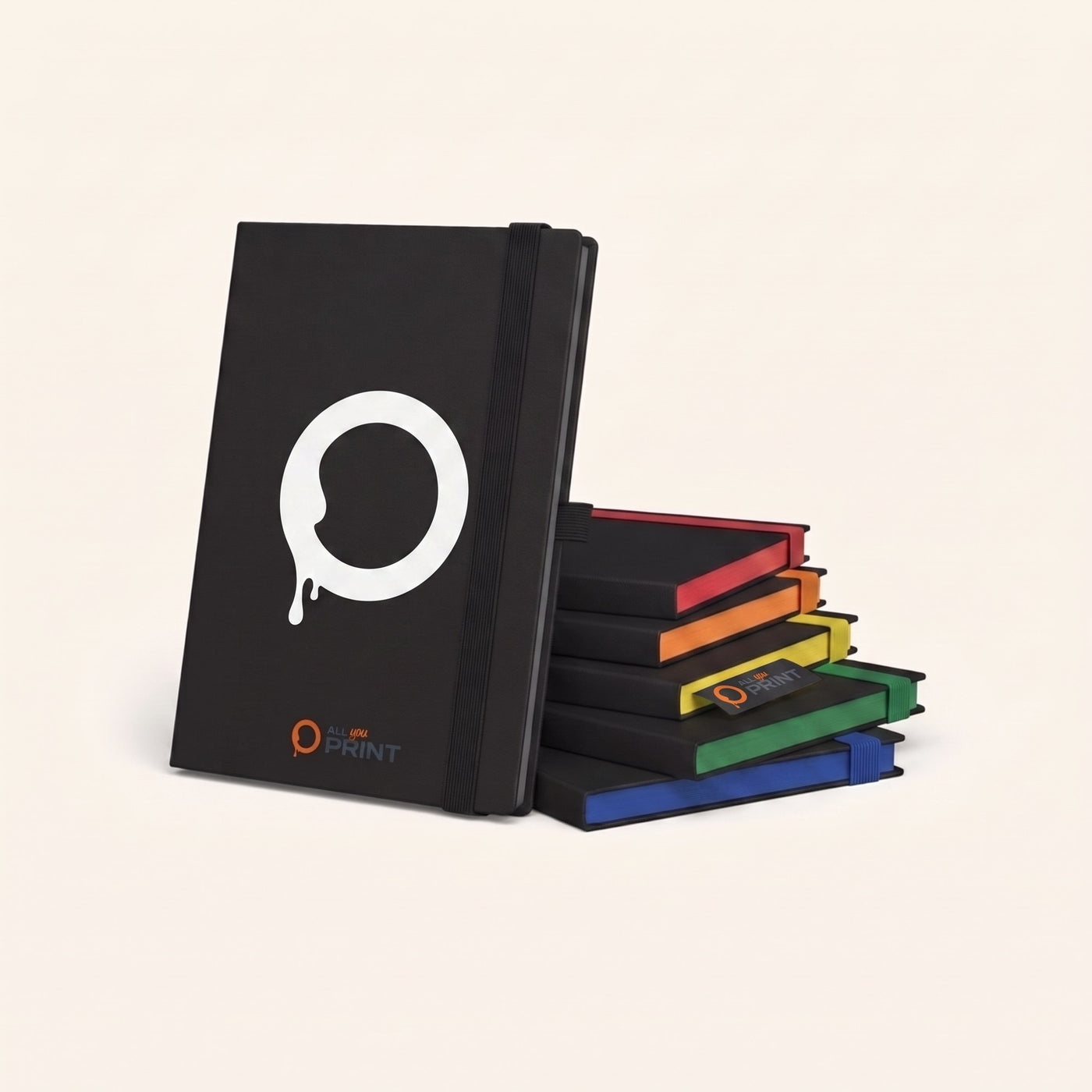 Carnets rigides à tranche colorée
