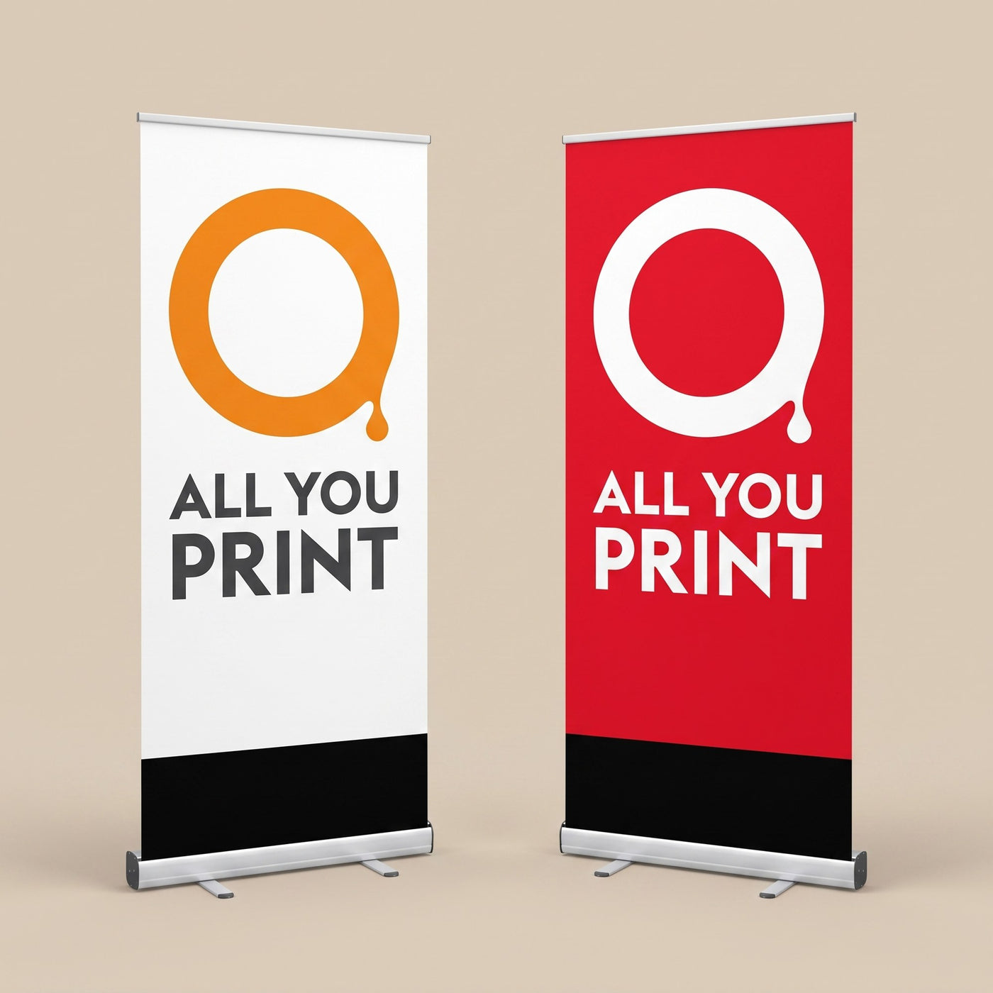 Roll-Up Basic avec sponsoring, système impression incluse